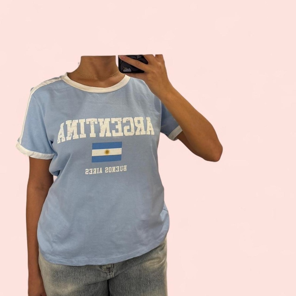 RSQ Blue T-Shirt with White Trim